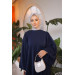 Hijab Balloon Oversized Dress Navy Blue
