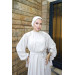 Hijab Shirt Neck Loose Dress Mink