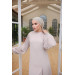 Hijab Crepe Double Suit Beige