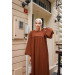 Hijab Robal Oversized Dress Brown