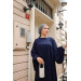 Hijab Robal Oversized Dress Navy Blue