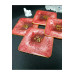 4 Piece Epoxy Coaster Set Pearl Etna, Transparent