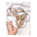 Set Of 4 Epoxy Coasters With Gold Leaf, Transparent