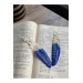 Gold Leaf Epoxy Bookmark 1 Piece, Blue