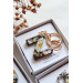 ميدالية مفاتيح شفافة مزينة بزهور بابونج