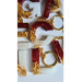Gold Leaf Colored Epoxy Letter Keychain, Transparent