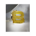 Letter B Gold Glitter Keychain, Transparent