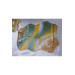 Gold Leaf Wavy Patterned Epoxy Tray Coaster Set, Green Gold Gilded 40X30