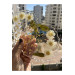 طقم صحون ايبوكسي شفافة بزهور وأوراق ذهبية