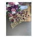 Special Design Gold Leaf Epoxy Quran Lectern With Real Dried Roses
