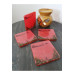 Sultan 2 Pack Epoxy Coasters, Red