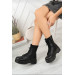 Womens Boots With Zipper And Lace, Size 5 Cm