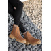 Womens Winter Boots, Brown Suede With Rubber