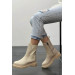 Womens Winter Boots With Zip And Nude Rubber
