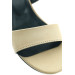 Womens Beige Sandal With 5 Cm Heel Aymood