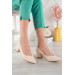 Skin Skin Womens Stylish Daily Comfortable Short Heeled Shoes Heel Height 5Cm