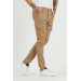 Mens Cargo Pants, Camel And Light Beige, Two Piece, M