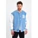 Mens Black And Blue Oversea Denim Jacket Two Pieces L