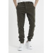 Mens Olive And Light Beige Cargo Pants With Elastic Xl