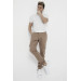 Mens Two Piece Cargo Casual Pants, Camel L