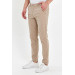 Mens Pants, Camel And Light Beige Cotton, Two Piece, 38