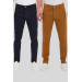 Mens Cotton Trousers Dark And Navy Two Piece 36
