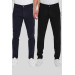 Mens Black And Navy Chino Pants, Two Pieces, Size 38