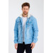 Mens Turkish Jacket With Hooded Ice Blue 2X