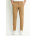 Mens Chino Pants Comfortable And Classic Camel, Size 38