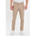Mens Chino Pants Comfortable And Classic Beige, Size 40