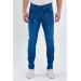Mens Classic Blue Lycra Jeans, Size 38