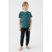 Palm Tree Father Son Short Sleeve Pajama Set