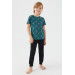 Palm Tree Father Son Short Sleeve Pajama Set