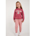 Dried Rose Girl Rubber Detailed Tracksuit Set