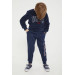 Navy Blue Boy Fleece Tracksuit Set