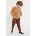 Navy Blue Boy Fleece Tracksuit Set