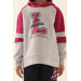 New York Gray Pink Girl Tracksuit Set