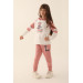 New York Gray Pink Girl Tracksuit Set