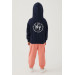 New York Navy Blue Girl Tracksuit Set