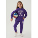 New York Purple Girl Tracksuit Set