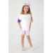 Rolypoly Magic Unicorn Girls Short Sleeve Shorts Set