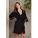 Satin Lace Nightgown Dressing Gown Set