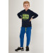 Skate Navy Blue Boy Tracksuit Set