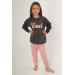 Stay Cool Dark Gray Girl Tracksuit Set