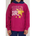 Super Girl Dark Pink Girl Tracksuit Set