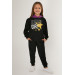 Super Girl Dark Pink Girl Tracksuit Set