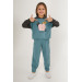 Sweet Apple Blue Girls Tracksuit Set