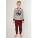 Gray Boy Long Sleeve Pajama Set