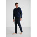 Men Round Collar Pajama Set