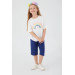 Inclined Writings Girls Capri Set